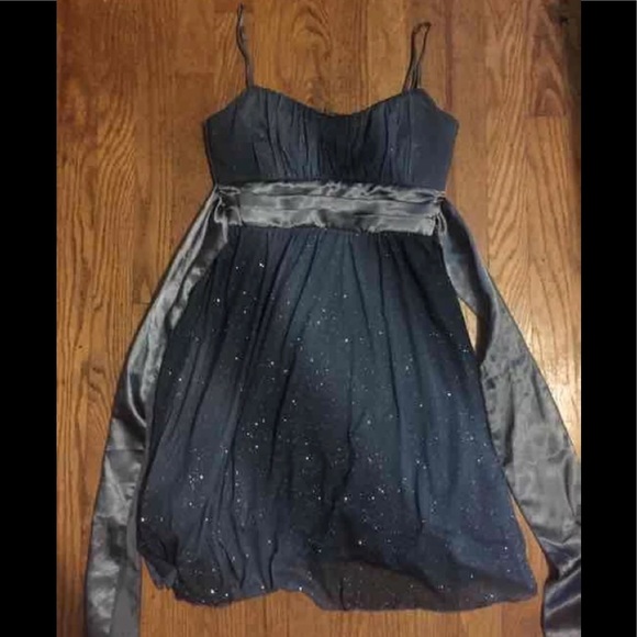 Ruby Rox Sparkly Gray Dress - Picture 1 of 4